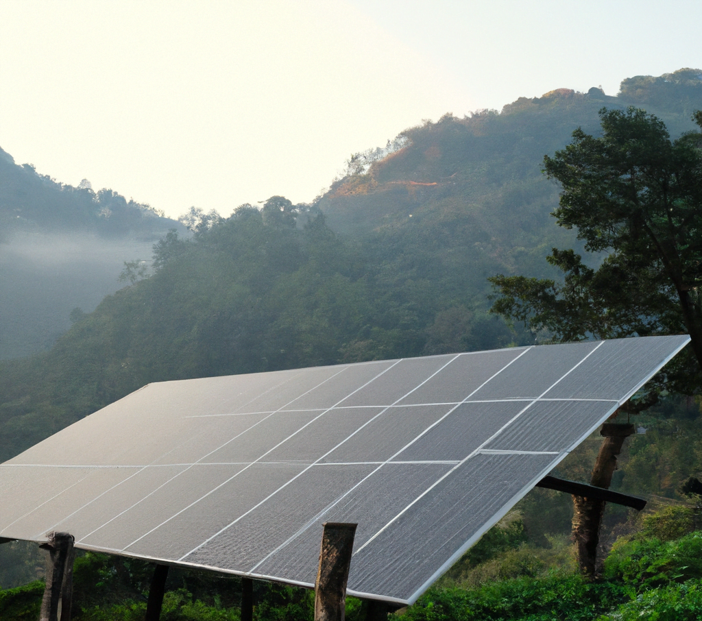 solar panel montaña