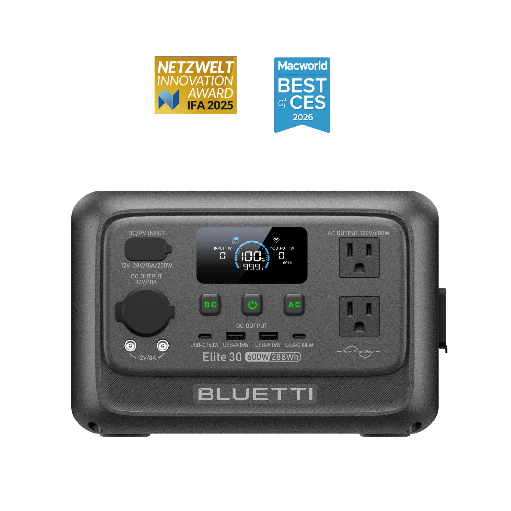 BLUETTI Elite 30 V2 288Wh generador solar portátil
