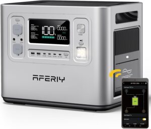 AFERIY 2400W P210 generador solar portátil 2048Wh LFP con UPS
