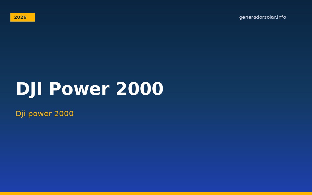 DJI Power 2000 generador solar portátil