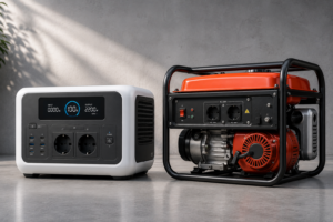 Generador solar portátil vs grupo electrógeno gasolina comparación